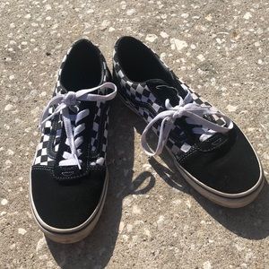 Black and white checkered vans